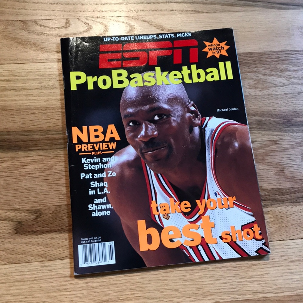ESPN ProBasketball Magazine 1996 Micheal Jordan Cover